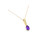 14K Yellow Gold Amethyst/Diamond Teardrop Pendant 52001269 | Shin Brothers*
