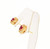14K Yellow Gold Diamond And Ruby Earrings 42001830  | Shin Brothers* 