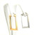 14K Two Tone Gold Rectangle Hoop Earrings 40001478 | Shin Brothers* 