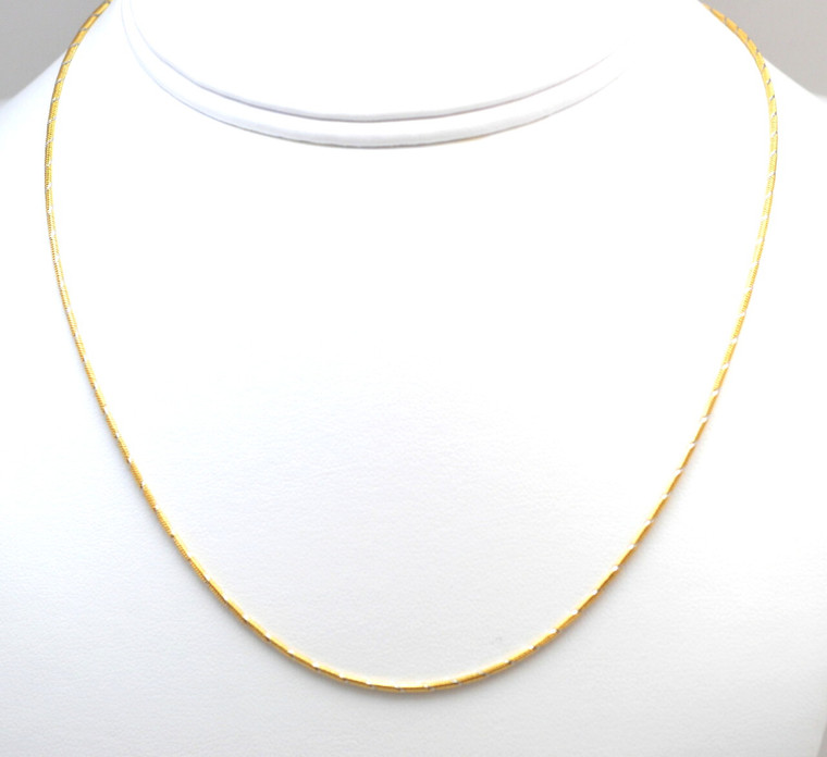 14K Two Tone Gold 16" Snake Chain 30002224 | Shin Brothers* 