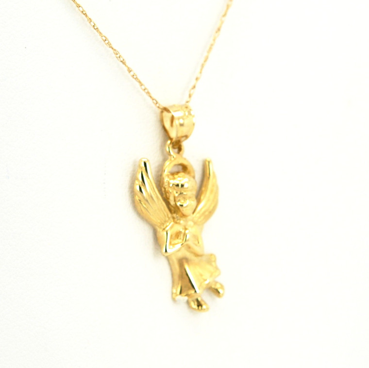  14K Yellow Gold Angel Pendant 50001047 | Shin Brothers * 