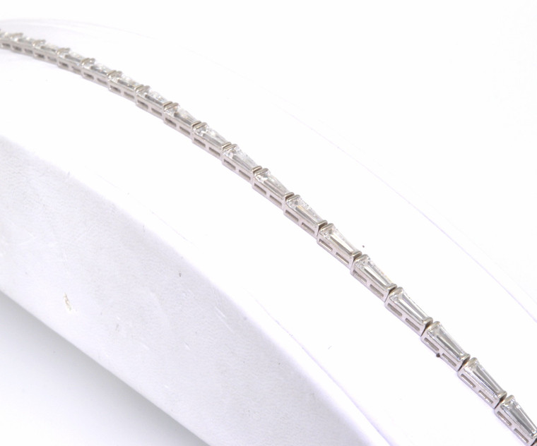 22000345 14K White Gold CZ Bracelet