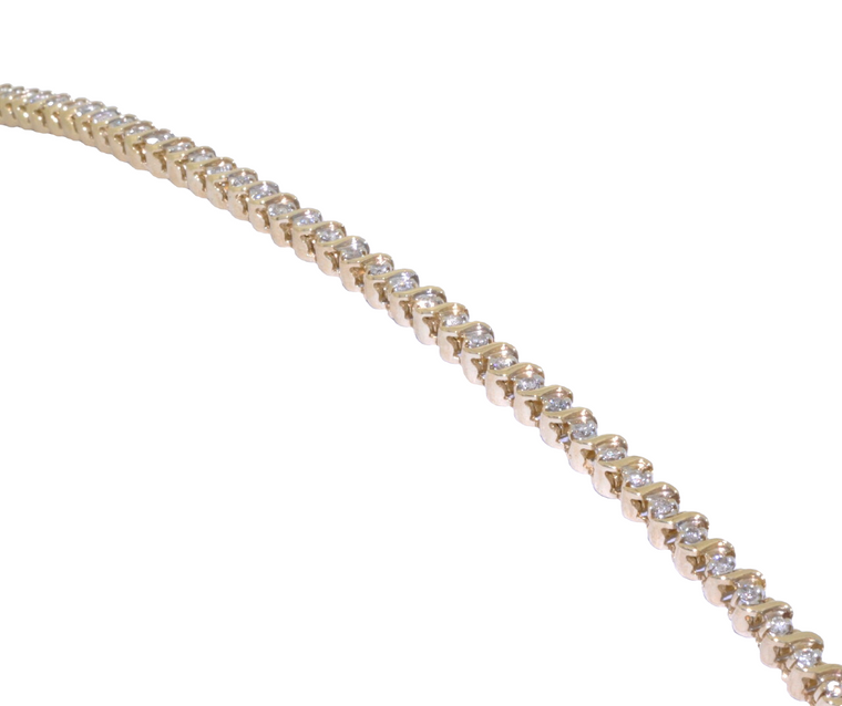 14K Yellow Gold Diamond Tennis Bracelet 21000368 | Shin Brothers*