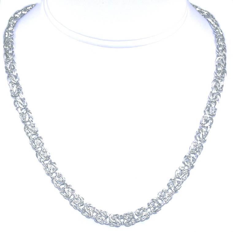 14K White Gold 18.25" Byzantine Chain 30002276 | Shin Brothers*