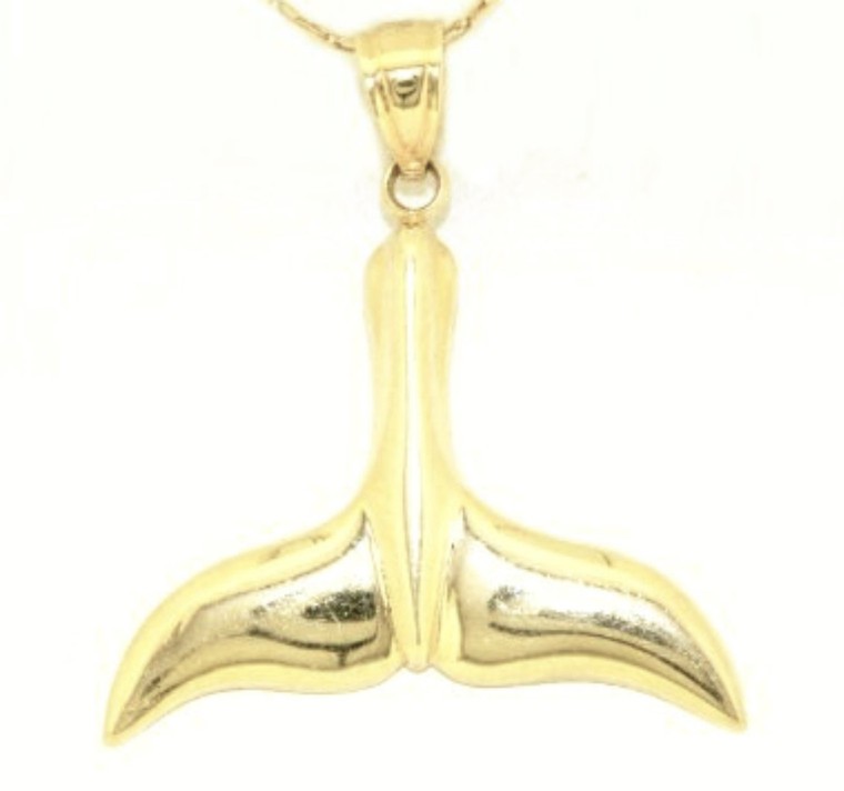 14K Yellow Gold Whale Tail Charm 50002633 | Shin Brothers*