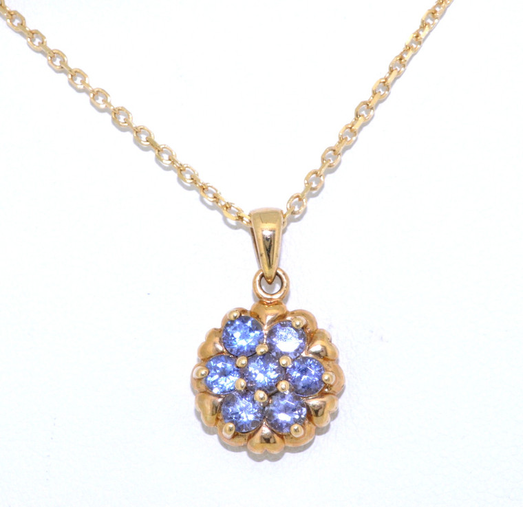 14K Yellow Gold Flower Tanzanite Charm 52000045 | Shin Brothers*