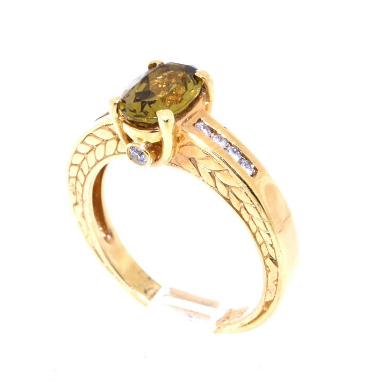 14K Yellow Gold 1.4 ctw Yellow Topaz and Diamond Ring 12000263  | Shin Brothers* 