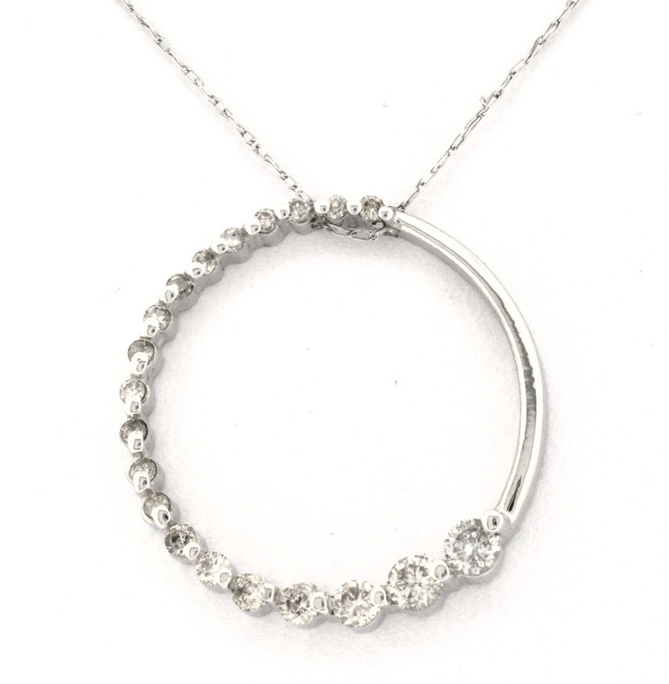 14K White Gold 0.50ct Diamond Circle Necklace 31000283 | Shin Brothers*