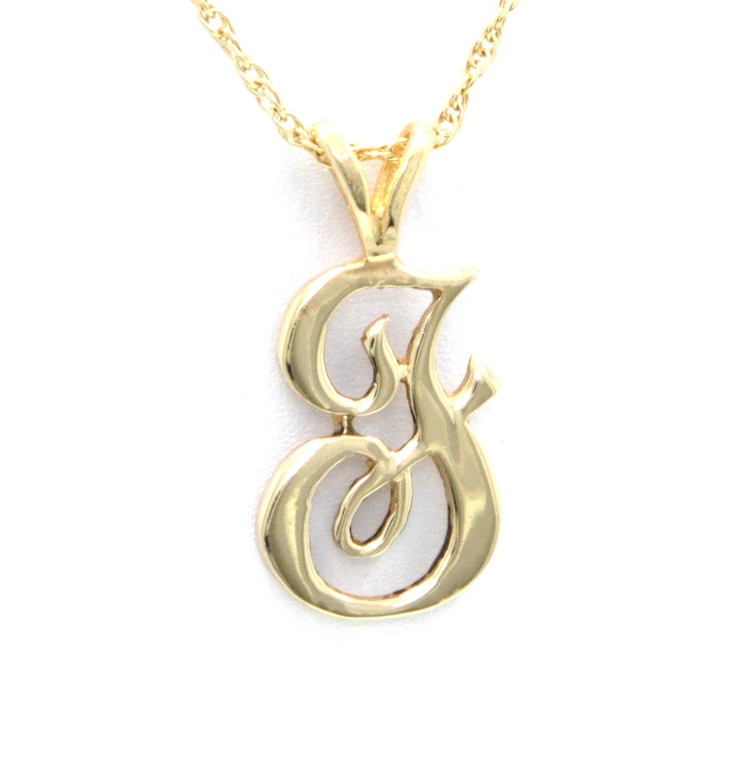 14K Yellow Gold "F" Initial Charm 50001620