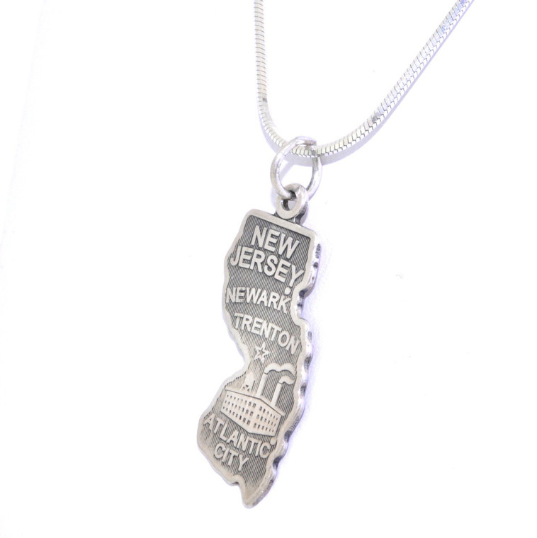 Silver New Jersey State Pendant 85010400