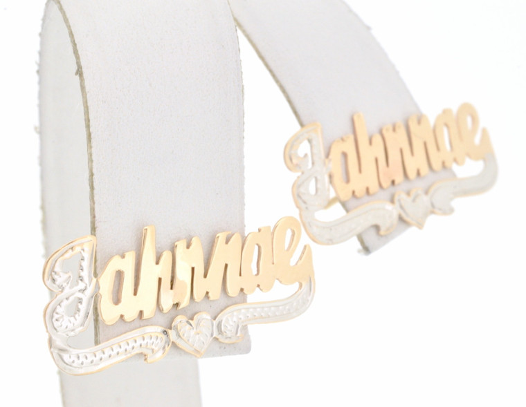 14k White And Yellow  Gold "Jahnnae" Earrings  By Shin Brothers*43300030