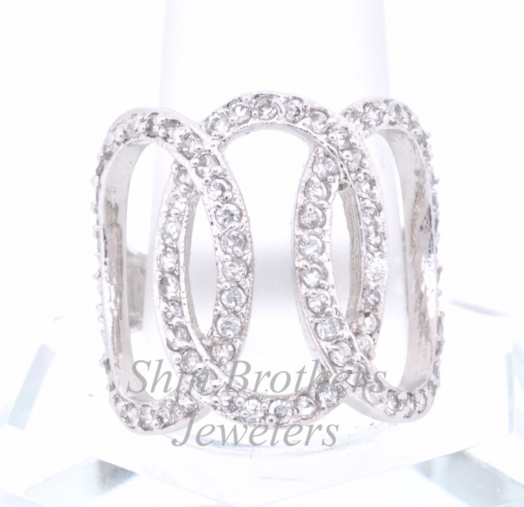 Sterling Silver CZ Ovals Ring 81010320