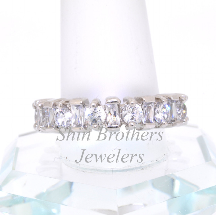 Sterling Silver CZ Eternity Band 81010312