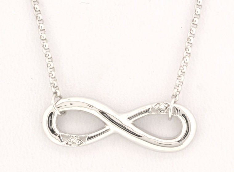 14K White Gold 19" Diamond Infinity Necklace 31000602 | Shin Brothers*