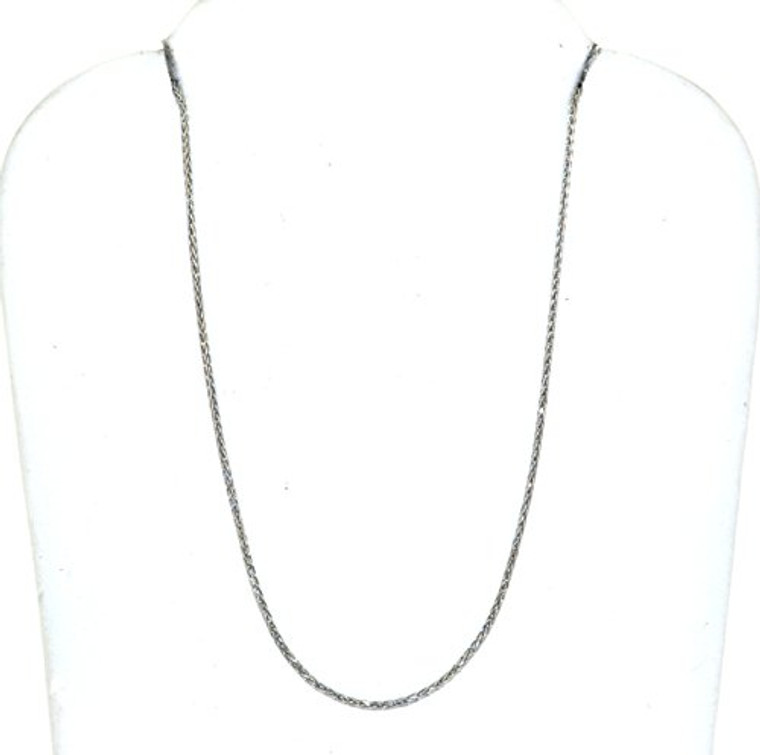 14K White Gold 18" Fox Tail Chain 30002434