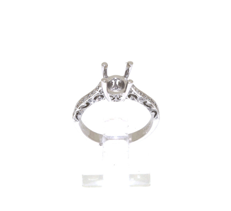 18K White Gold Diamond  Engagement Ring  11005237  | Shin Brothers* 