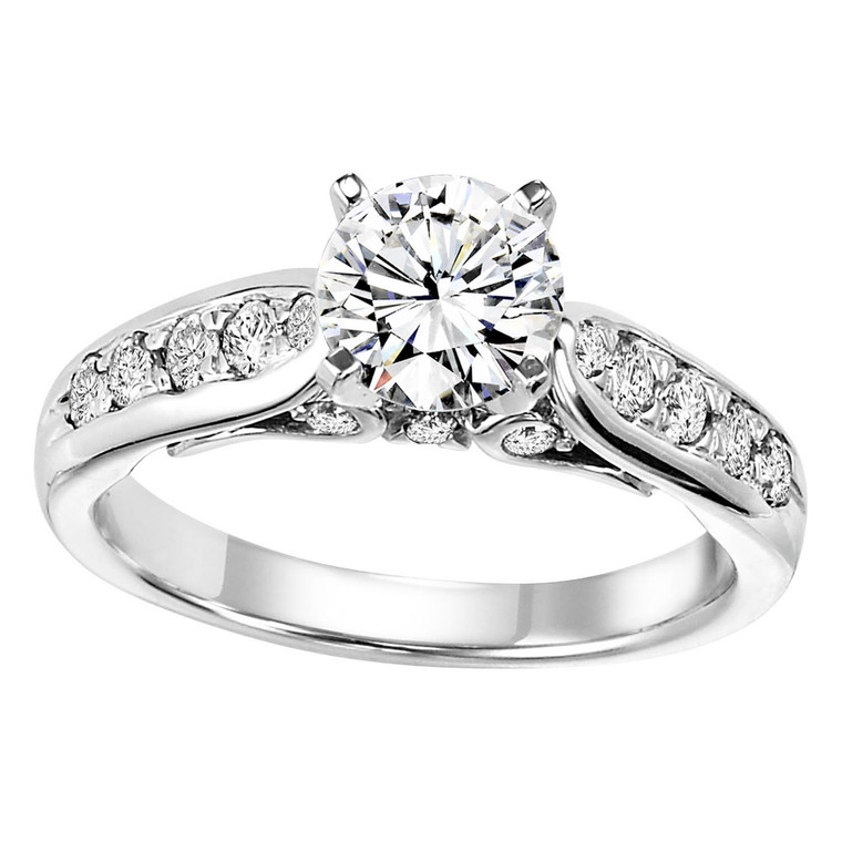 Sterling Silver Fancy CZ Engagement Ring 81010495