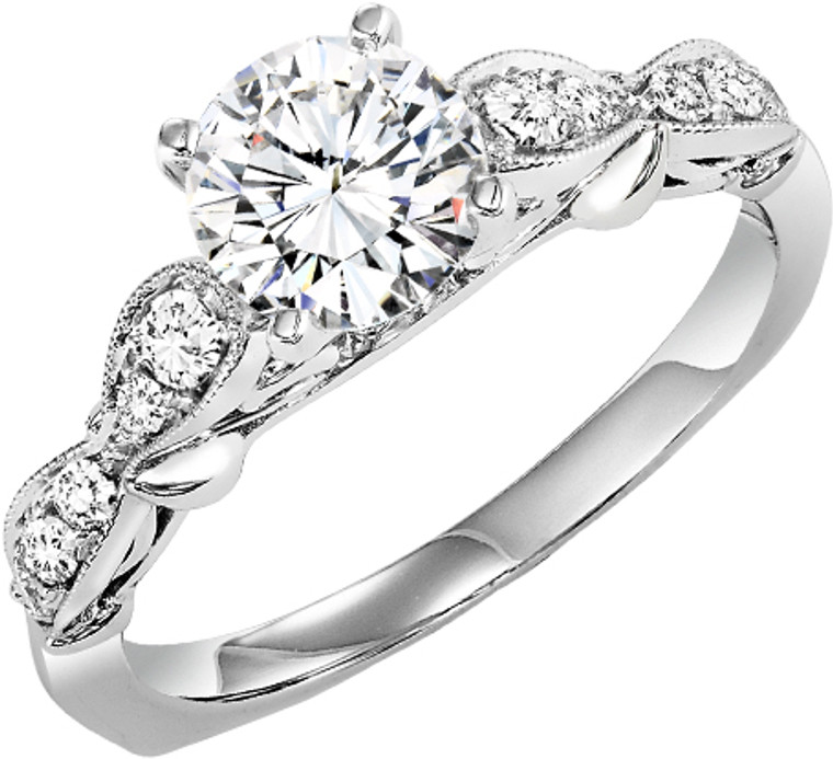 Sterling Silver Fancy CZ Engagement Ring 81010491