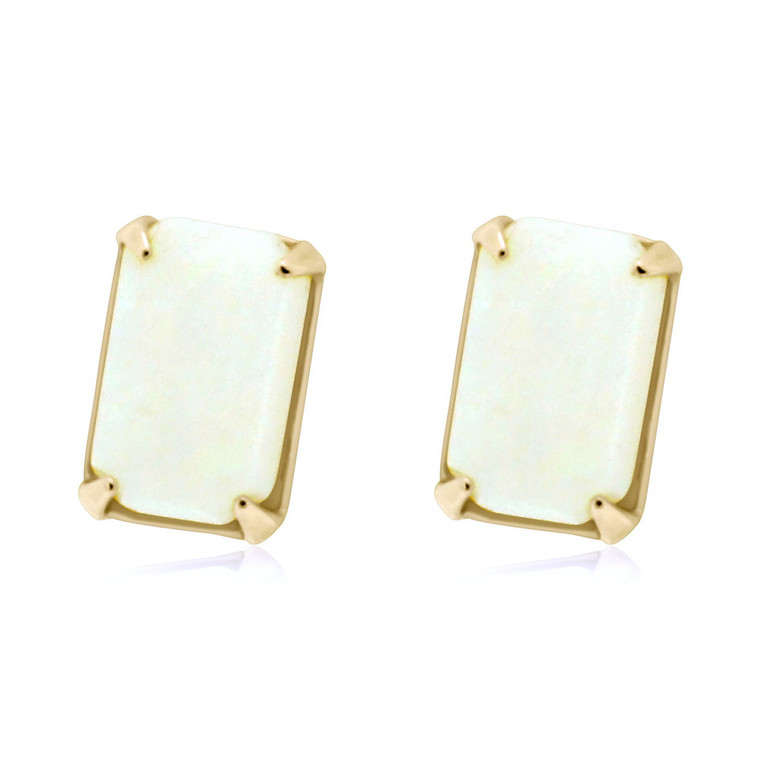 14K Yellow Gold Opal Stud Earrings 42000353
