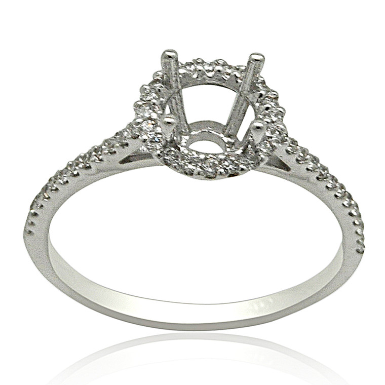 14K White Gold Fancy Diamond Engagement Ring Setting 11005973   | Shin Brothers* 