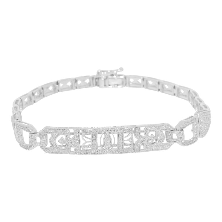 14K White Gold Diamond Fancy Bracelet 21000528 | Shin Brothers*