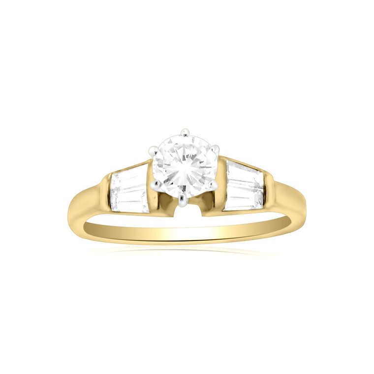 14K Yellow Gold 0.78 carat Diamond Engagement Ring 11005266 By Shin Brothers* 