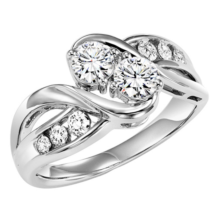 14K White Gold Twogether Diamond Ring TWO3007/50  By Shin Brothers*