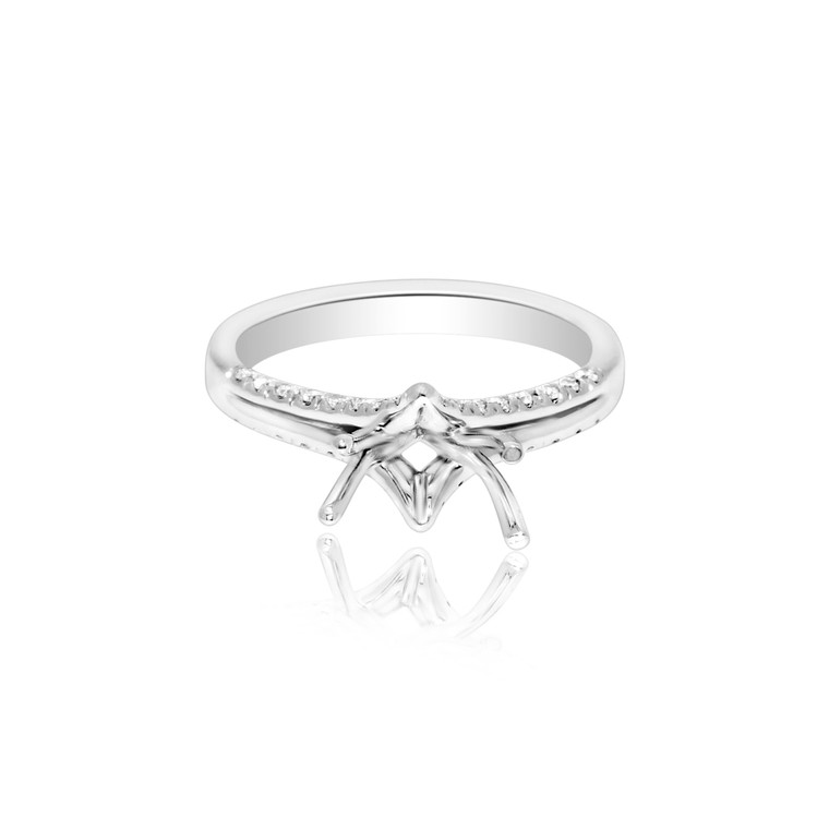 Platinum Diamond Engagement Ring Setting 11005359 By Shin Brothers*