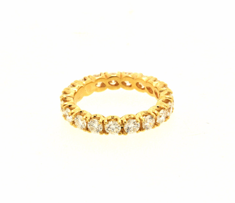 14K Yellow Gold Diamond Eternity Wedding Band 11005436