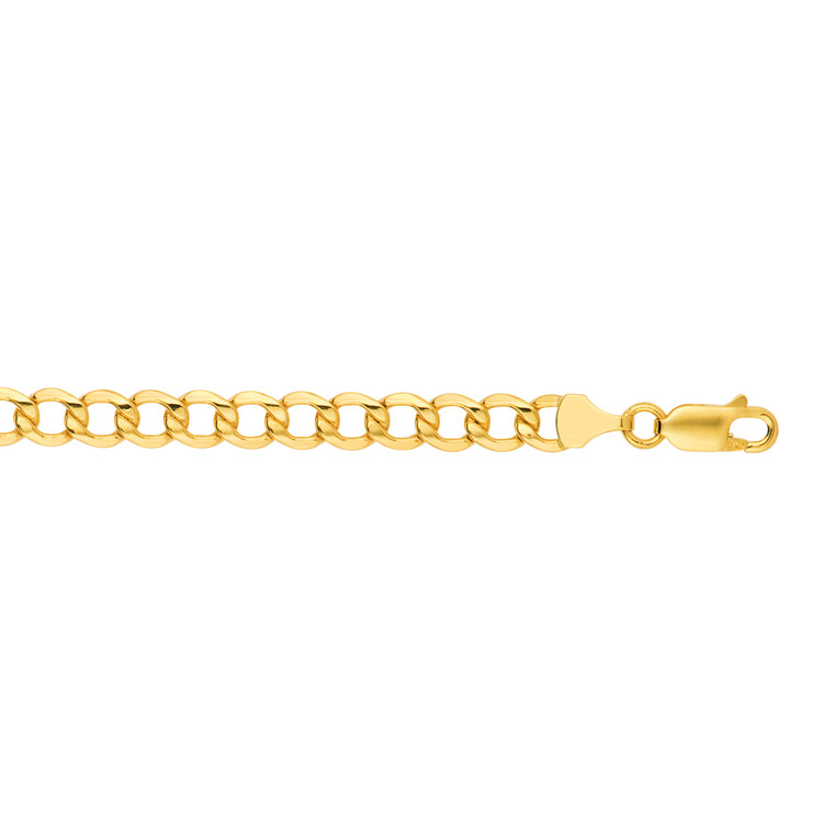 10K Gold 6.2mm Lite Comfort Curb Chain with Lobster Clasp | Shin Brothers**