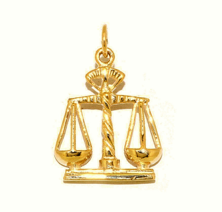 14K Yellow Gold Scale Of Justice Charm 50003205 By Shin Brothers*