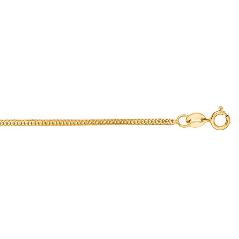 14kt 18 inch Yellow Gold 1.0mm Foxtail Chain with Lobster Clasp FOX100-18**