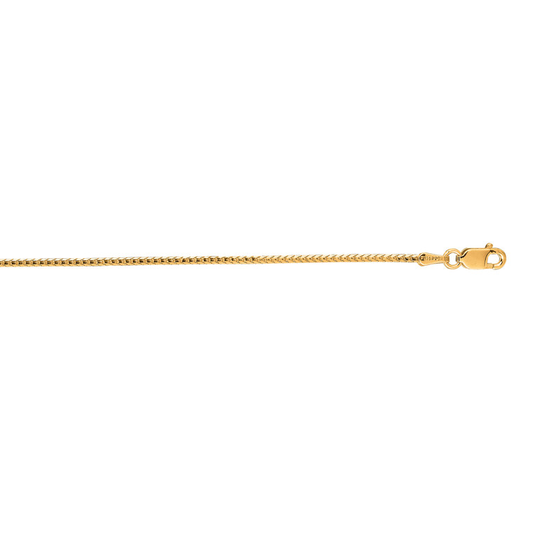 14K Gold 1.2mm Franco Chain FR040-18"  | Shin Brothers * 