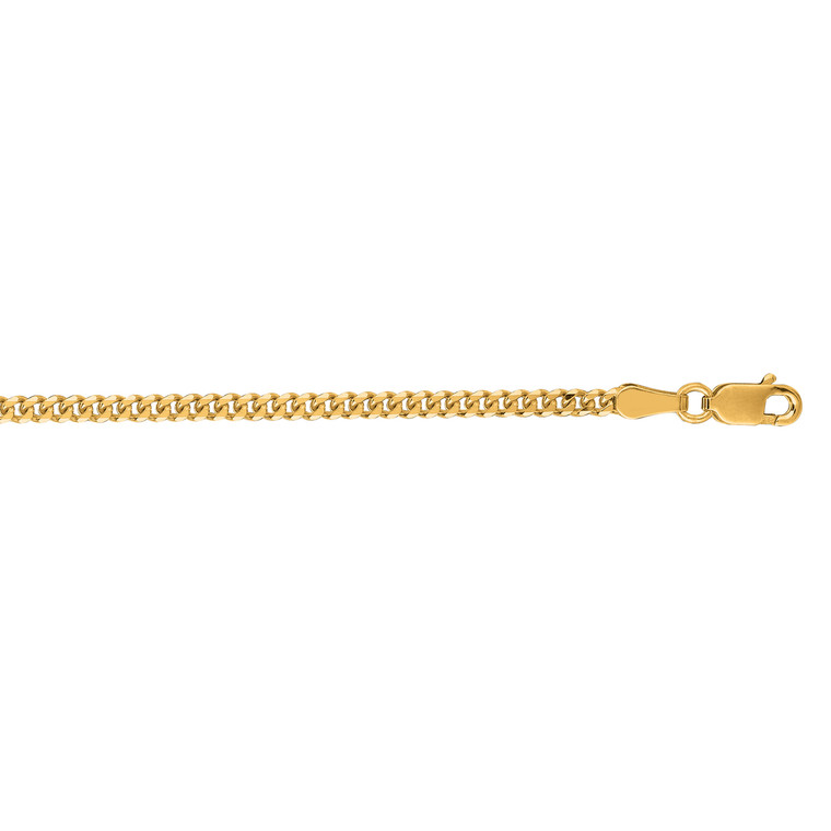 10KYellow Gold 2.1mm Gourmette Chain GR060-16" | Shin Brothers