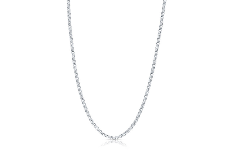 14K White Gold Ladies' Rolo Chain 30001654 | Shin Brothers*