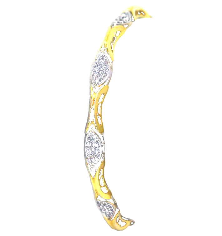 14K Two Tone Gold Ladies' Diamond Bracelet 21000161 | Shin Brothers*