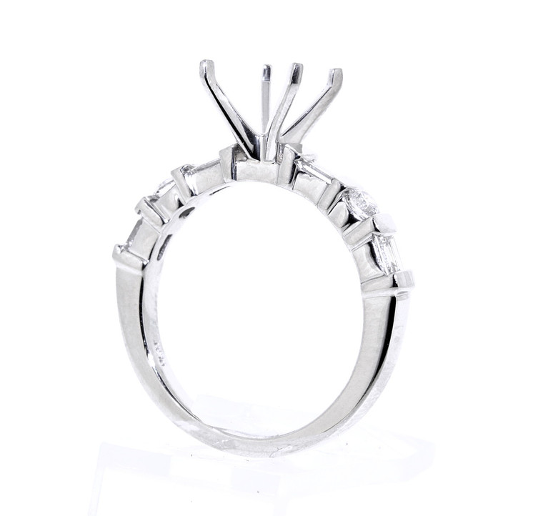 Platinum Diamond Engagement Ring Setting 11005565  | Shin Brothers*