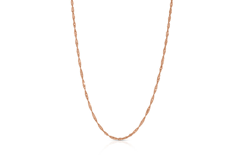 14K Pink Gold 18" Singapore Chain 30001991 By Shin Brothers Inc