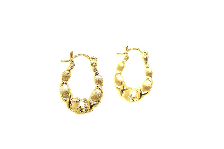 10K Yellow Gold Hugs & Kisses Hoop Earrings 49000141 By Shin Brothers Jewelers 
