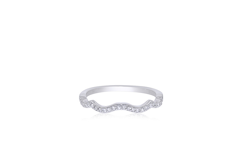 18K White Gold 0.13-carat Diamond Band 11005660  Shin Brothers* 