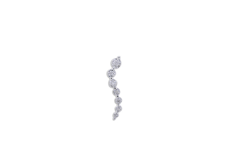 14K White Gold Diamond Single Earring 41002132 | Shin Brothers*