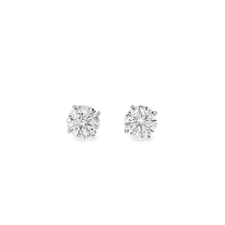 14K White Gold 1/2 ctw Diamond Stud Earrings 41002225 | Shin Brothers*
