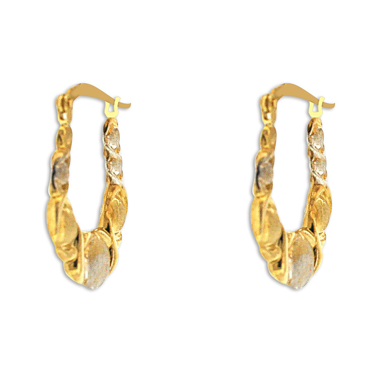 10K Gold Hugs and Kisses Hoop Earrings 49000157 By Shin Brothers Jewelers *