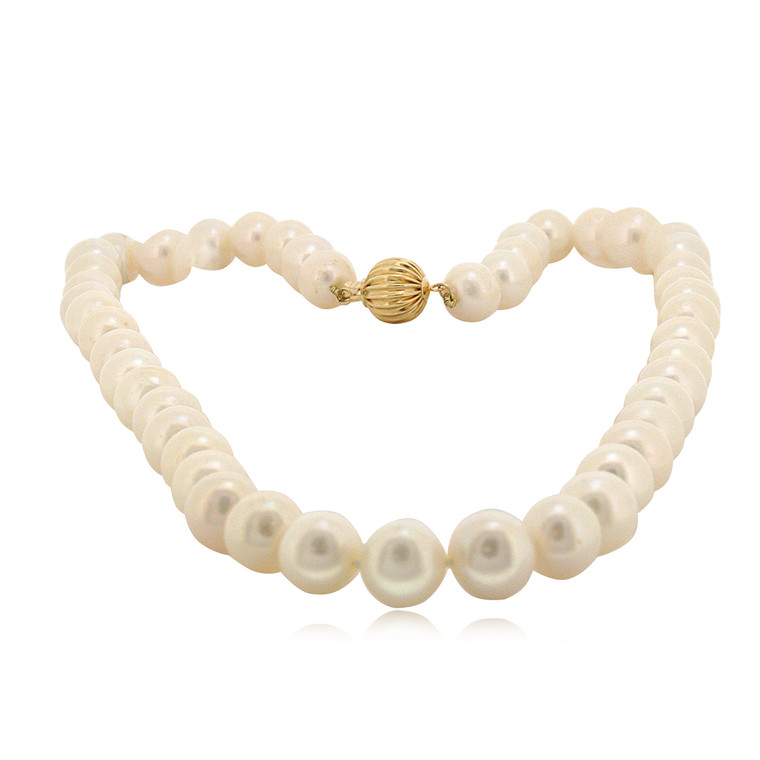 14K Yellow Gold Freshwater Pearl Necklace 32000556 | Shin Brothers*