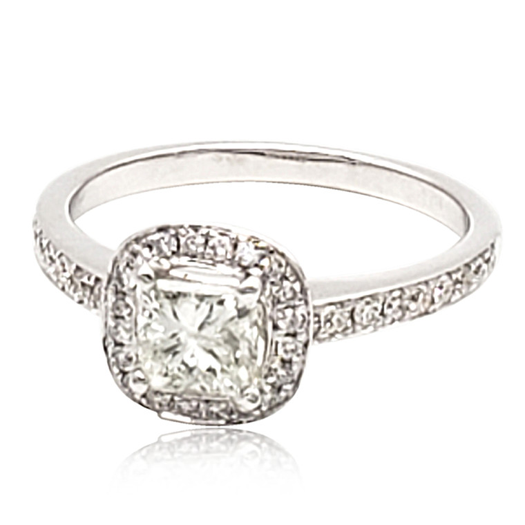 18K White Gold GIA Certified Princess Diamond Engagement Ring 11005889  | Shin Brothers*  