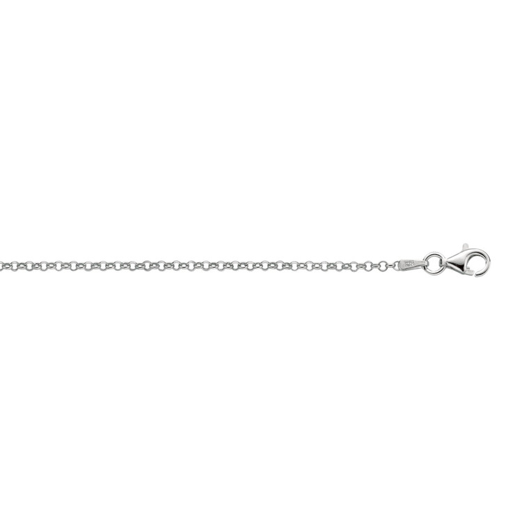 14K White Gold Ladies' Rolo Chain 30001656 | Shin Brothers*