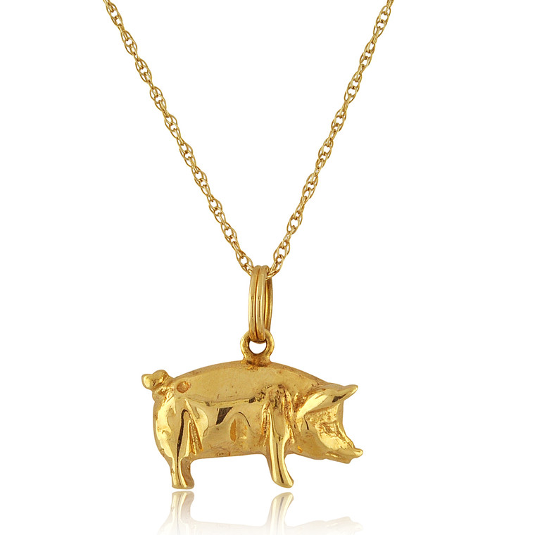 14K Yellow Gold Pig Charm 50001547 | Shin Brothers*