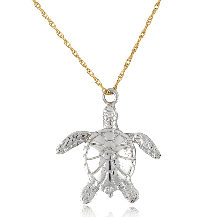 14K White Gold Turtle Charm 50003466 | Shin Brothers*