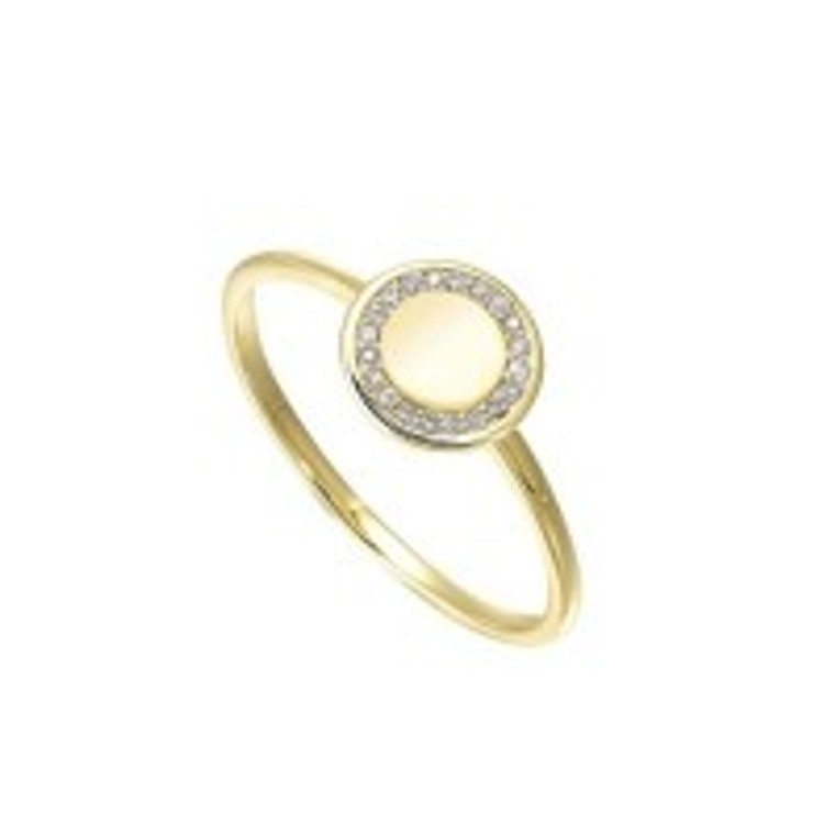 10K Yellow Gold Engravable Diamond Ring | Shin Brothers* 