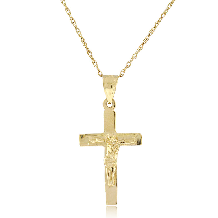 14K Yellow Gold Crucifix Charm 50003715 | Shin Brothers*